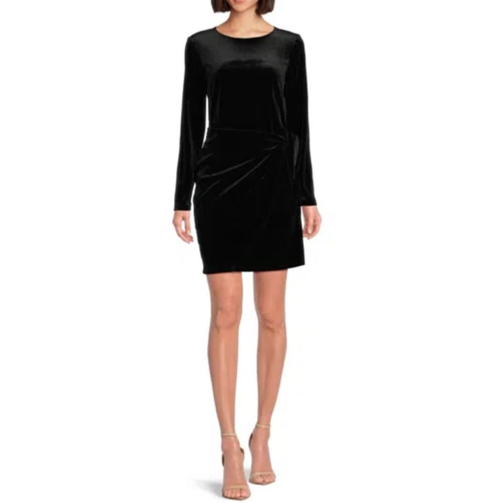 New ~ TASH + SOPHIE ~ Faux Wrap Velvet Mini Dress Size XL